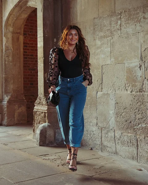 Balloon Jeans Outfit Winter Sweater