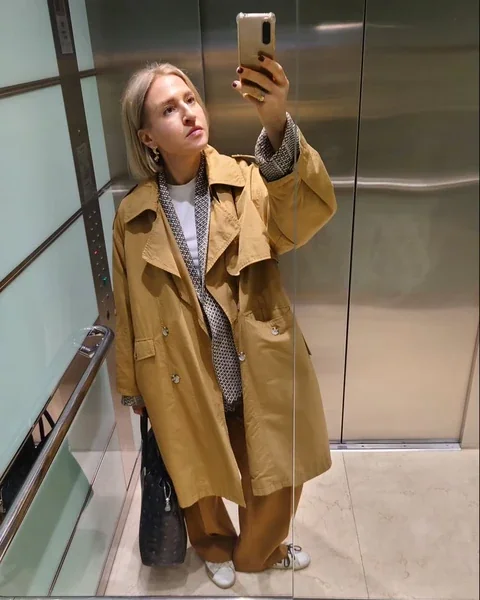 Caramel Wide-Leg Work Trousers