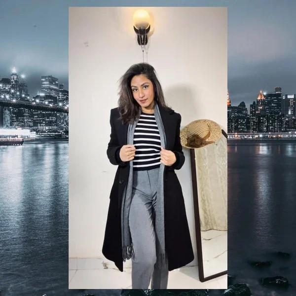 Gray Straight-Leg Trousers