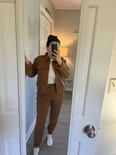 Two-Piece Shacket Tracksuit Set