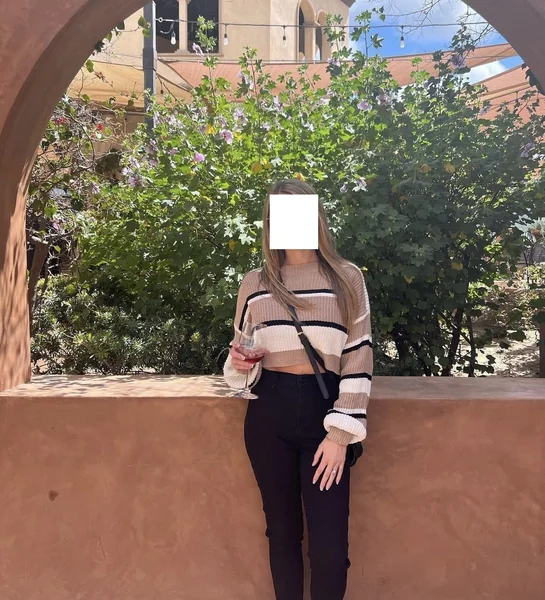 Trendy Color Block Sweater for a Winter Concert Outfit