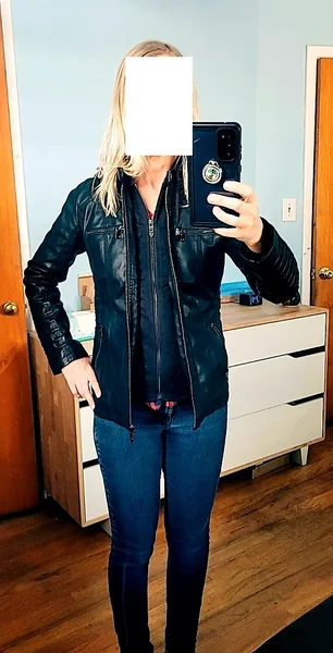 Edgy Faux Leather Moto Jacket for Winter Concert Vibes