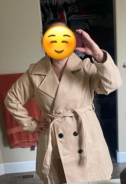 Winter Business Casual Outfit Featuring a Long Trench Coat