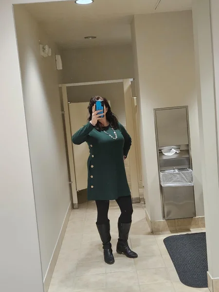 Long Sleeve Tunic Dress with Pockets