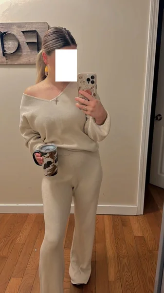 Chic Winter Outfits – Elegant 2-Piece Knit Wide-Leg Sweater Set