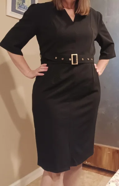 Elegant 3/4 Sleeve Sheath Work Dress – Timeless Business Outfit for Women