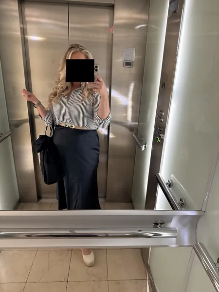 Striped Button-Down Shirt – Timeless Office Outfit