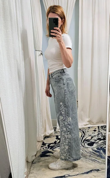 Vintage Hip-Hop Baggy Jeans with Oversized Tee