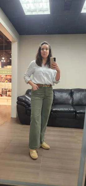 High-Waisted Wide Leg Jeans for a Clean Work Look