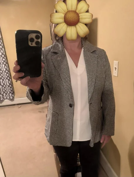 Plaid Houndstooth Blazer – Perfect Work & Office Outfit