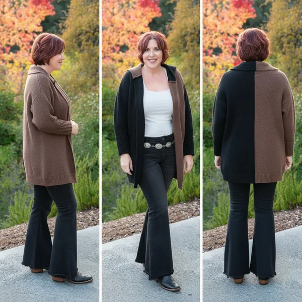 High-Waist 70s Flared Jeans