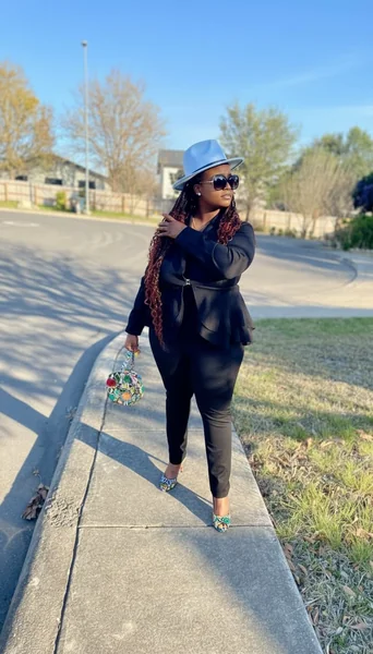 Fitted Black Blazer & Pants Set