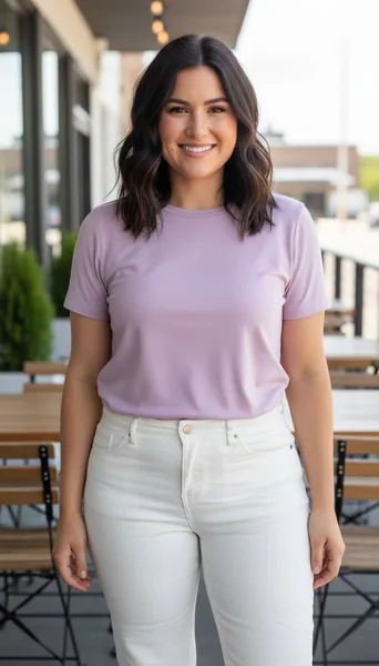 Loose Straight Cropped Jeans Casual Look