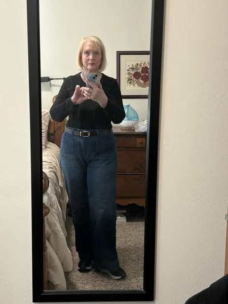 Wide Straight Jeans Relaxed Trendy Look