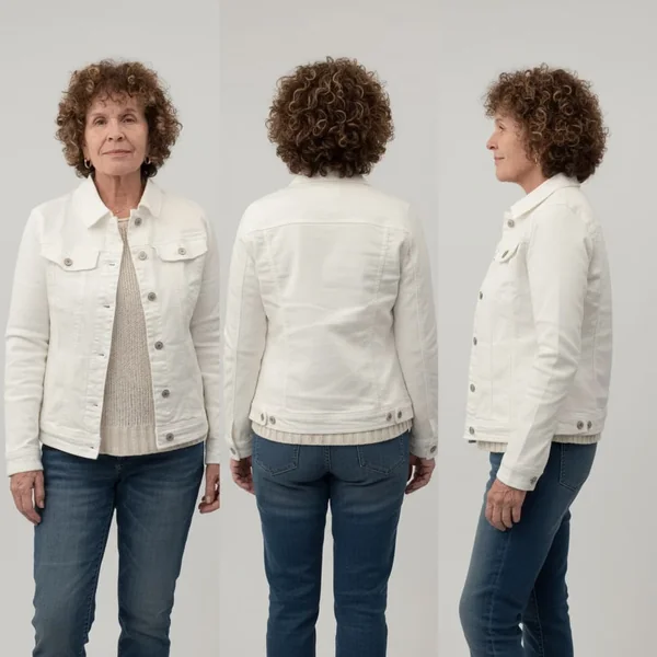 Fitted Stretch Denim Jeans Jacket