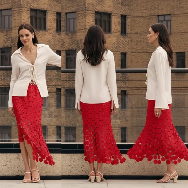 Boho Fringe Maxi Skirt