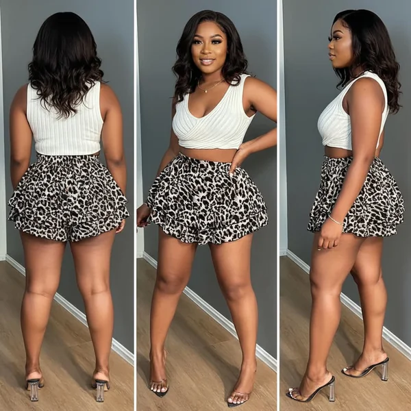 Leopard Bubble Skort Outfit