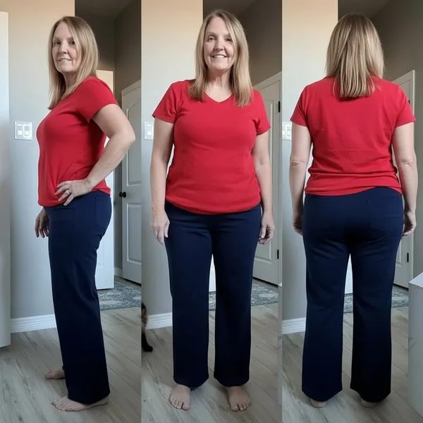 High-Waist Pull-On Drak Blue Jeans