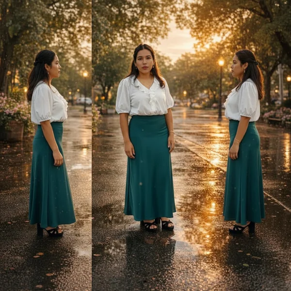 Classic High-Waist Satin Slik Maxi