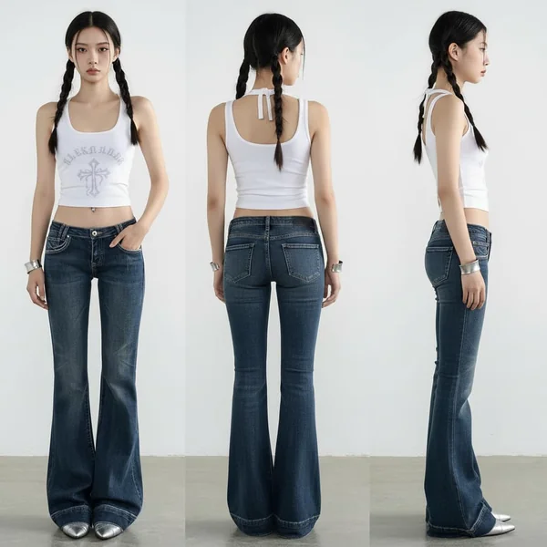 90s Cowgirl Flare Low Rise Jeans