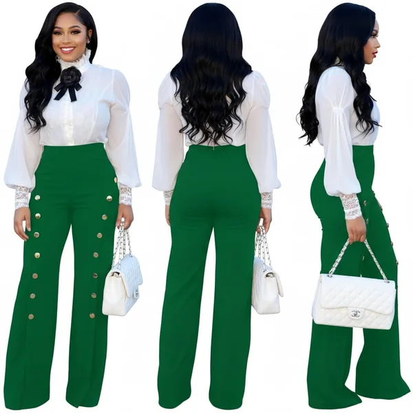 High Waist Bootcut Pants