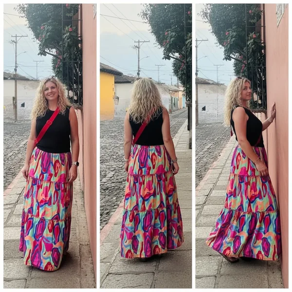 Boho Floral Maxi Skirt Look