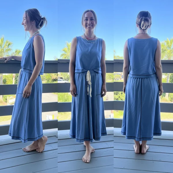 Y2K Cotton Midi Set Look