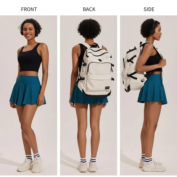 Blue Pleated Tennis Skort Outfit