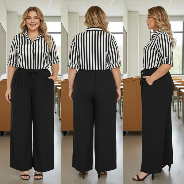 High-Waist Wide-Leg Linen Pants