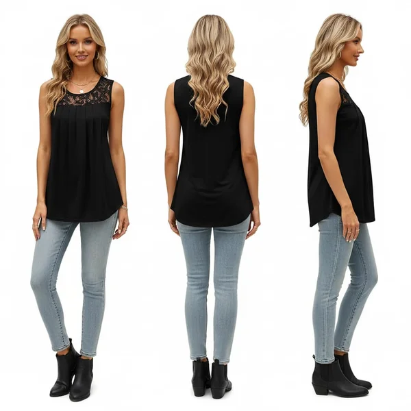 Flowy Scoop Neck Tunic Tank