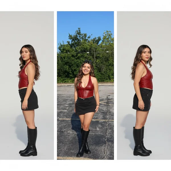 Asymmetrical Denim Skort