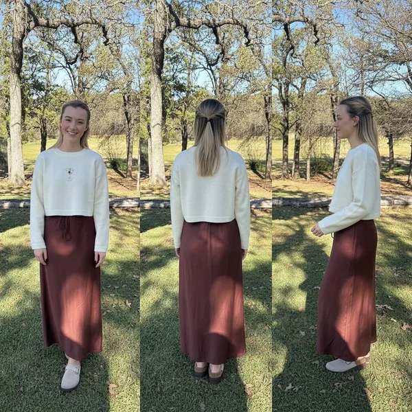 Satin Leopard Maxi Skirt