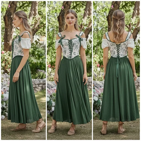 Boho Pleated Maxi Skirt