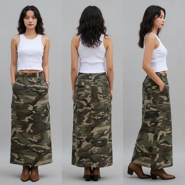 Camo Cargo Mini Skirt