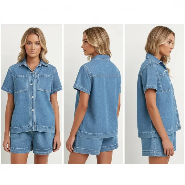 Boxy Denim Lounge Set