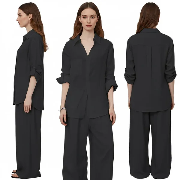 Monochrome Linen Set for Effortless Style