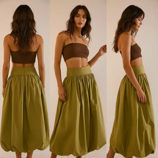 Y2K Bubble Maxi Skirt Look