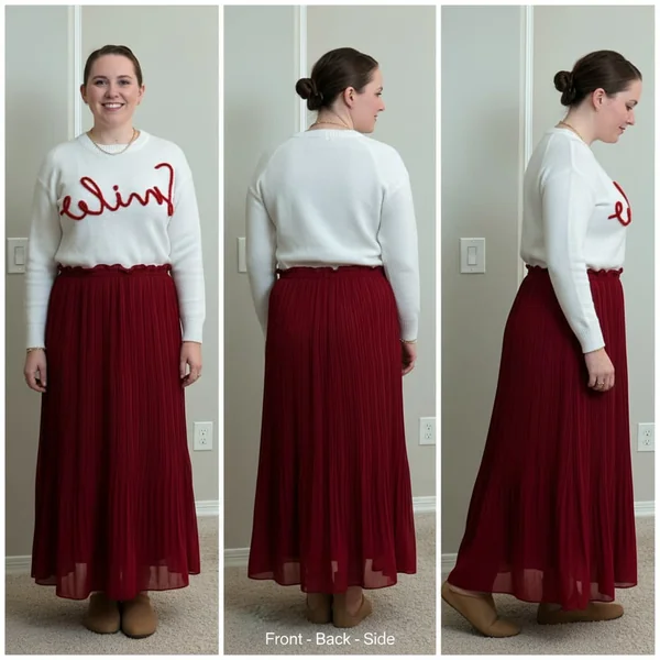 Vacation Pleated Midi Skirt