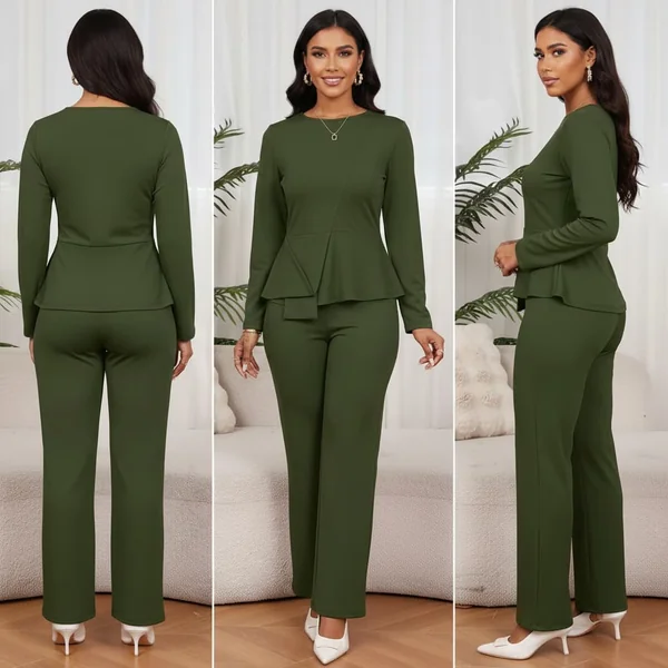 Slit Detail Pants Set