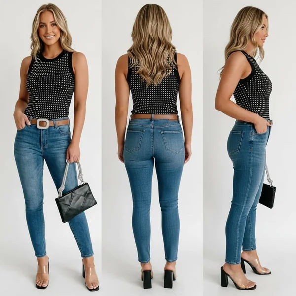 Sparkly Ribbed Tank Top