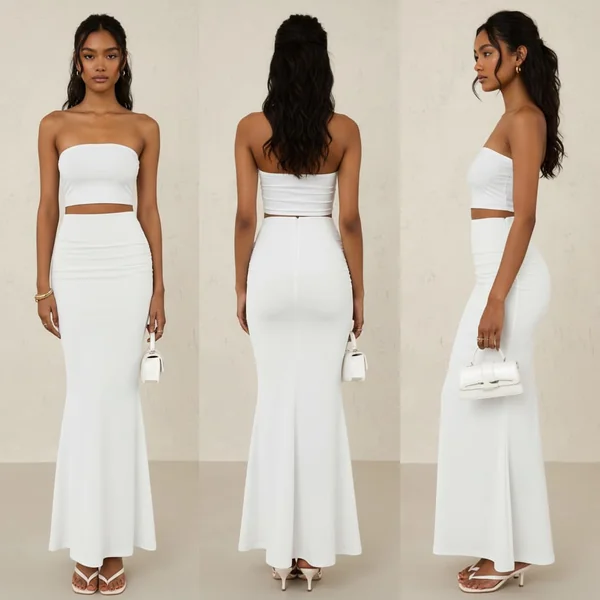 Mesh Mermaid Maxi Skirt Outfit