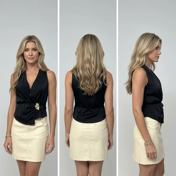Pocketed Leather Mini Look
