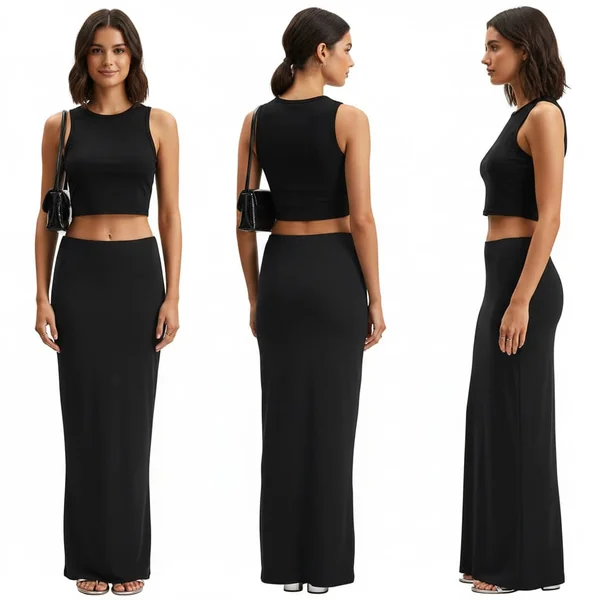 Flare Bodycon Maxi Skirt