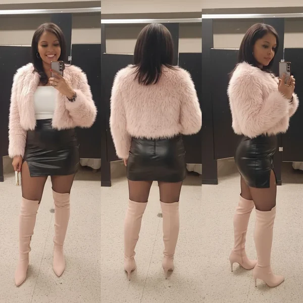 Leather Mini Skirt Night Look