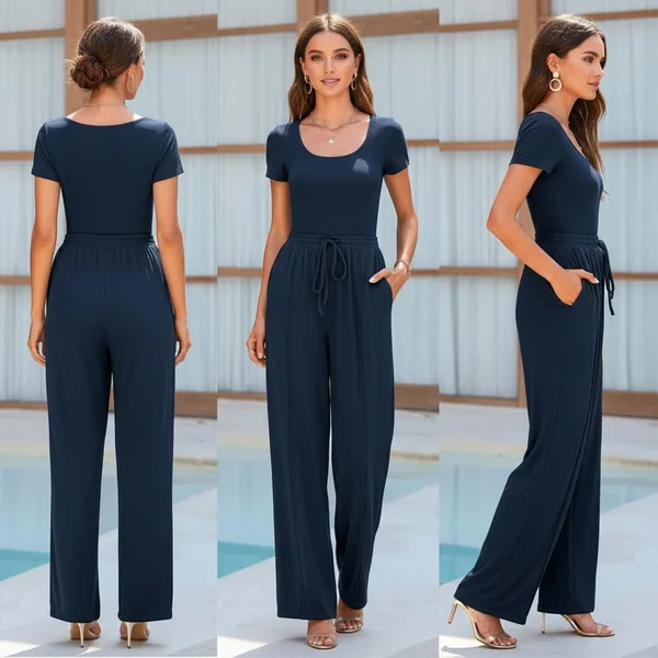 Navy Knit Lounge Set