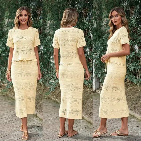 Crochet Knit Cover-Up Set