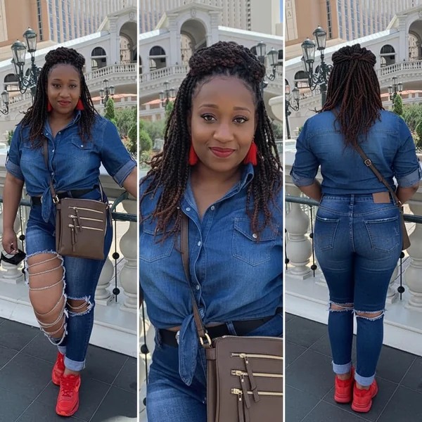 Tie-Front Denim Drak Blue Crop Shirt