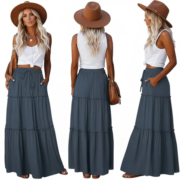 Flowy Boho Vacation Skirt