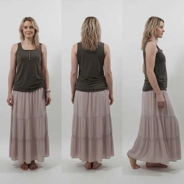 U Neck Henley Tank Top Set