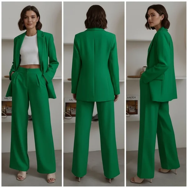 Blazer Wide Leg Suit Set